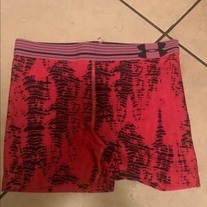 Under Armour Red and Black Patterned Shorts